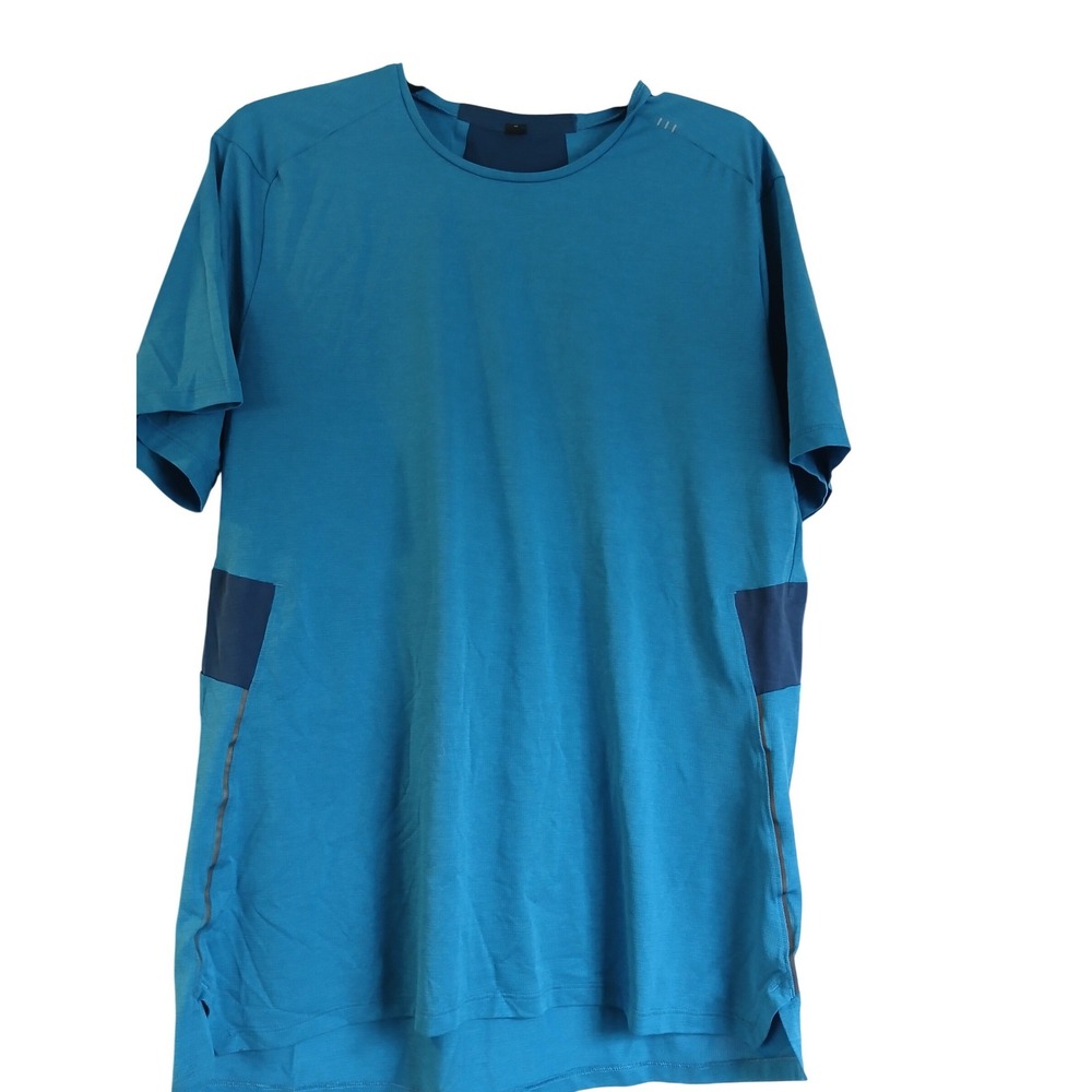 Lululemon Men's fast free tech  Blue‎ Athletic T Shirt Short Sleeve Performance